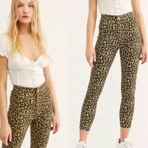 Free People Leopard Cheetah Size 27 Skinny Jeans